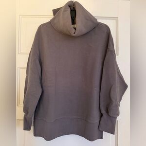 Varley Milton Cowl Neck Sweatshirt- size XS in Deep Charcoal